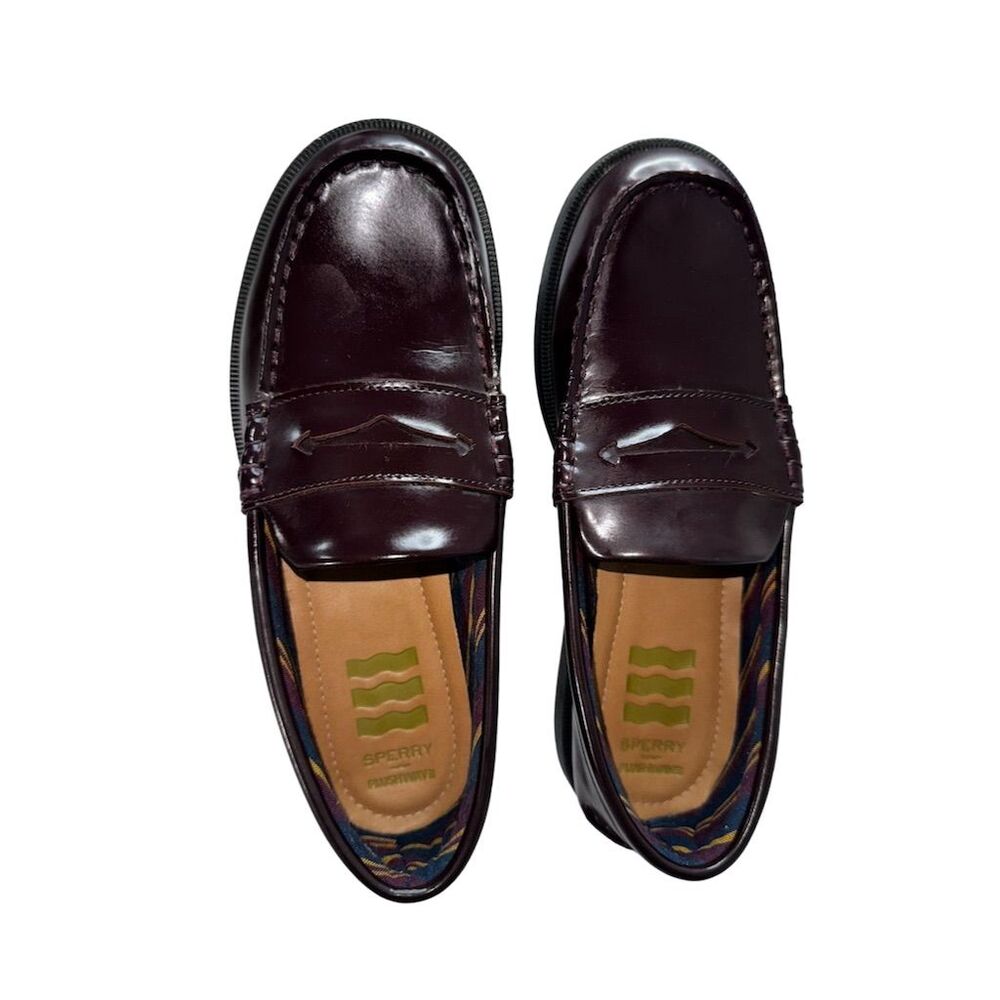 Sperry Colton Penny Loafers Unisex Burgundy Size 4.5N Casual Shoes